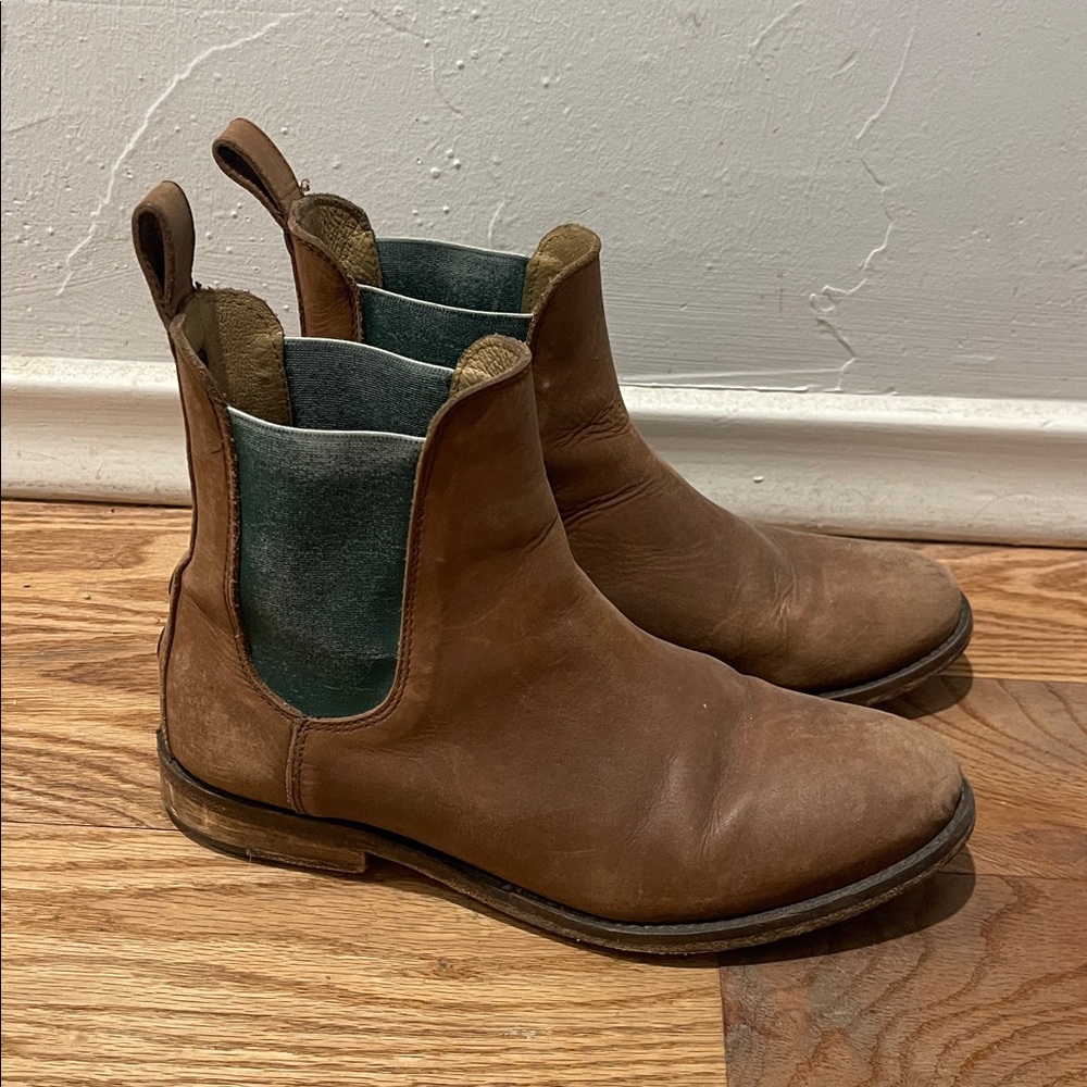 Free People Brown Leather Ankle Boots